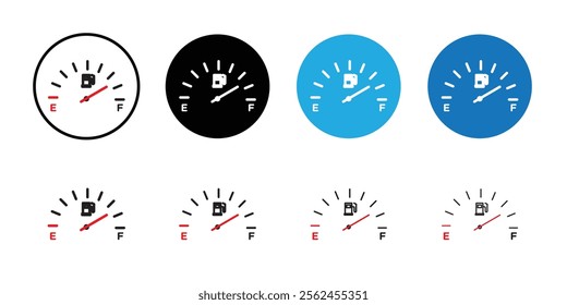 Car fuel indicator icon Thin line flat illustration