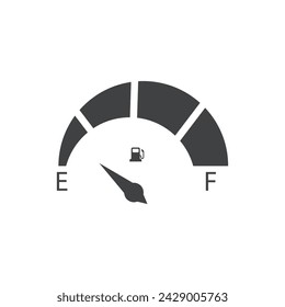 Car Fuel Indicator Icon vector template illustration logo design