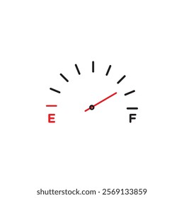 Car fuel indicator icon Vector flat thin line illustration