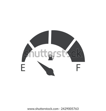 Car Fuel Indicator Icon vector template illustration logo design