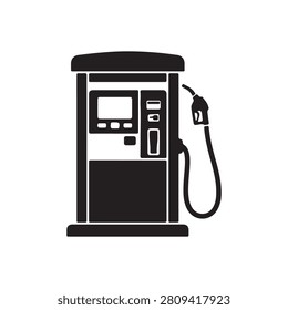 Car fuel pump silhouette vector flat illustration design. Gas pump. Petrol pump. Fuel station.