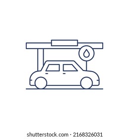 Car fuel station icon vector