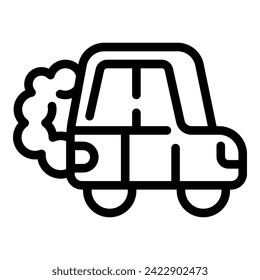 Car fumes icon outline vector. Speed gas co2. Air auto breath