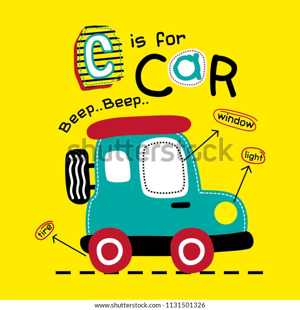 car funny
cartoon,vector
illustration