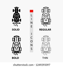 Car, game, racing, speed Icon in Thin, Regular, Bold Line and Glyph Style. Vector illustration