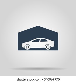 car garage. Flat design style eps 10