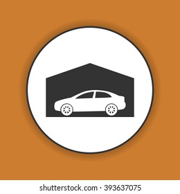 car garage. Flat design style eps 10