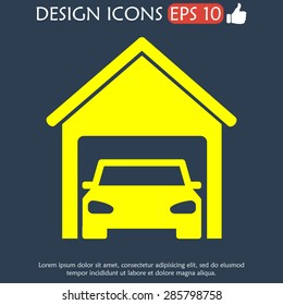car garage . Flat vector illustrator Eps 