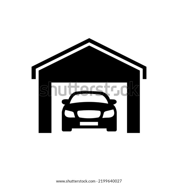 Car garage icon,\
auto garage - stock vector