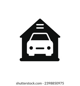 Car garage icon isolated on white background