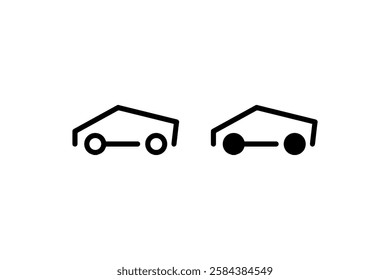 Car Garage Icon in Minimalist Design vector