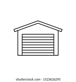 car garage icon on white background