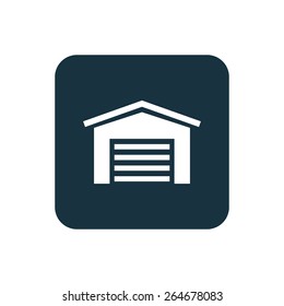 car garage icon Rounded squares button, on white background 