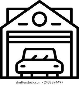 Car Garage Icon. Garage vector icon