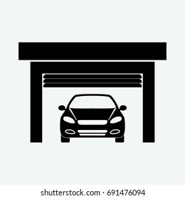 car garage icon vector