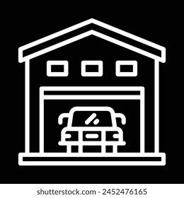 car garage icon vector outline
