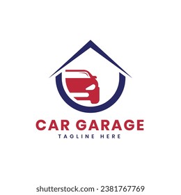 Car garage logo design concept free vector