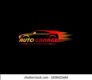 car garage logo design vector. for automotive detailing. repairing. tuning. service. selling and buying