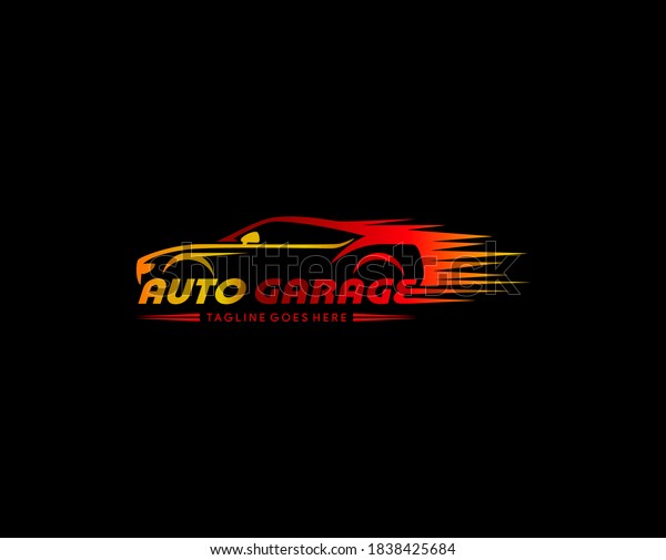 car garage logo
design vector. for automotive detailing. repairing. tuning.
service. selling and
buying