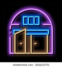 car garage open neon light sign vector. Glowing bright icon car garage open sign. transparent symbol illustration