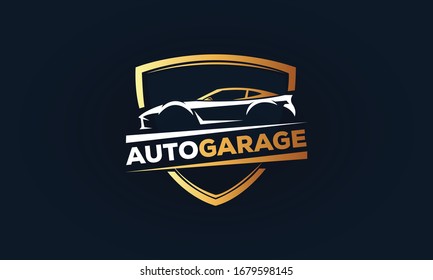 Car Garage Premium Concept Logo Design