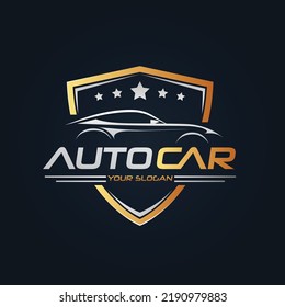 Design des Premium-Logos von Autos in Garage