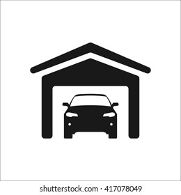 Car garage sign simple icon on  background