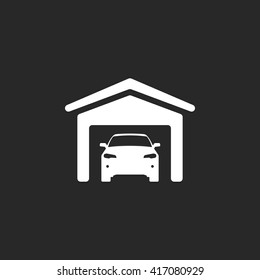 Car garage sign simple icon on  background