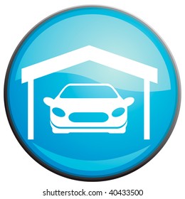 car garage, vector icon