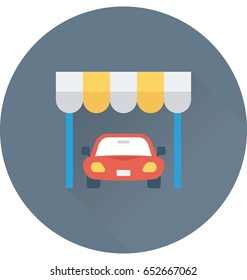 Car Garage Vector Icon
