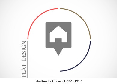 Car garage vector icon. Car in garage icon. Car under the protection of a badge. auto home icon.Car 10 EPS and Lorem Ipsum. flat design icon.