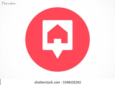 Car garage vector icon. Car in garage icon. Car under the protection of a badge. auto home icon.Car 10 EPS and Lorem Ipsum. flat design icon.