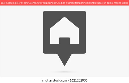 Car garage vector icon. Car in garage icon. Car under the protection of a badge. auto home icon.Car 10 EPS and Lorem Ipsum. flat design icon.