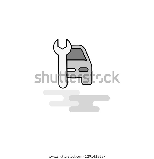 Car\
garage  Web Icon. Flat Line Filled Gray Icon\
Vector