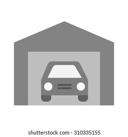 Car, garage,parking icon vector image. Can also be used for real estate, property, land and buildings. Suitable for mobile apps, web apps and print media.