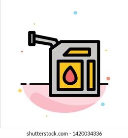 Car, Gas, Petrol, Station Abstract Flat Color Icon Template