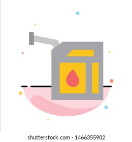Car, Gas, Petrol, Station Abstract Flat Color Icon Template. Vector Icon Template background