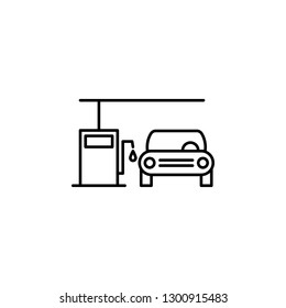 car, gas, station icon. Can be used for web, logo, mobile app, UI, UX on white background