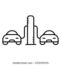 Car at Gas Station icon vector 