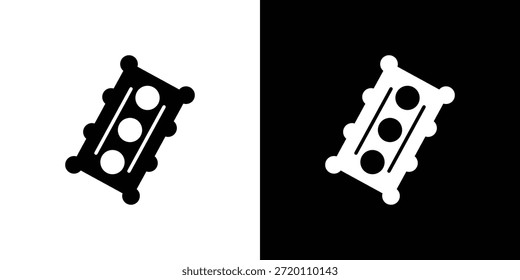 Auto Dichtung Symbol einfache flache grafische Illustrationen. Schwarz-weiße Silhouette Vektor