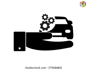 car, gear, maintenance, icon, vector illustration eps10