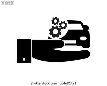 car, gear, maintenance, icon, vector illustration eps10