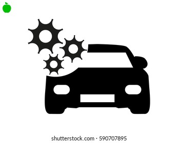 car, gear, maintenance, icon, vector illustration eps10