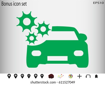car, gear, maintenance, icon, vector illustration eps10