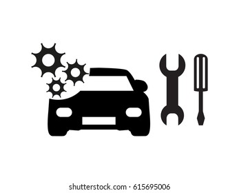 car, gear, maintenance, icon, vector illustration eps10
