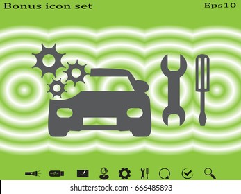 car, gear, maintenance, icon, vector illustration eps10