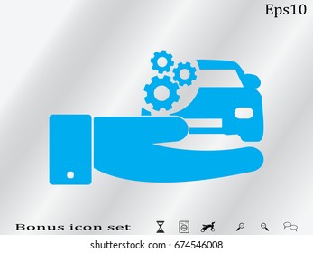 car, gear, maintenance, icon, vector illustration eps10