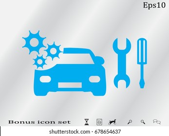 car, gear, maintenance, icon, vector illustration eps10