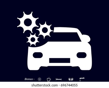 car, gear, maintenance, icon, vector illustration eps10