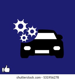 car gear, repairs, vector illustration EPS 10